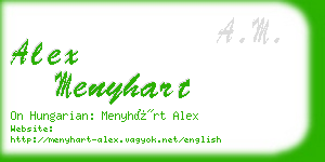 alex menyhart business card